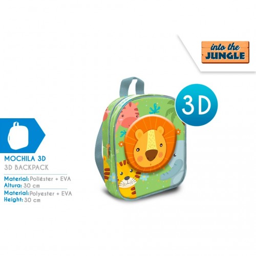 Vaikiška kuprinė Jungle 3D 30 cm